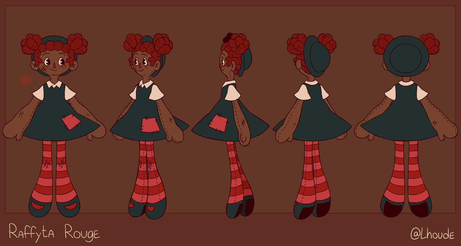 Turnaround of a rag doll character for a personal project